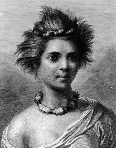 Jeune femme des îles Sandwich, illustration de 